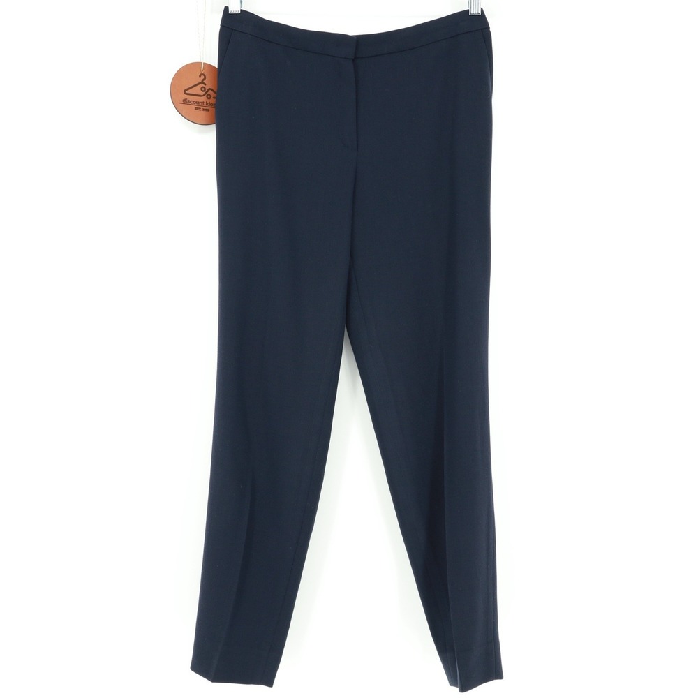 Escada Tamesne Wool Blend Dress Pants Navy Blue Size 38‎ US Size Medium Career